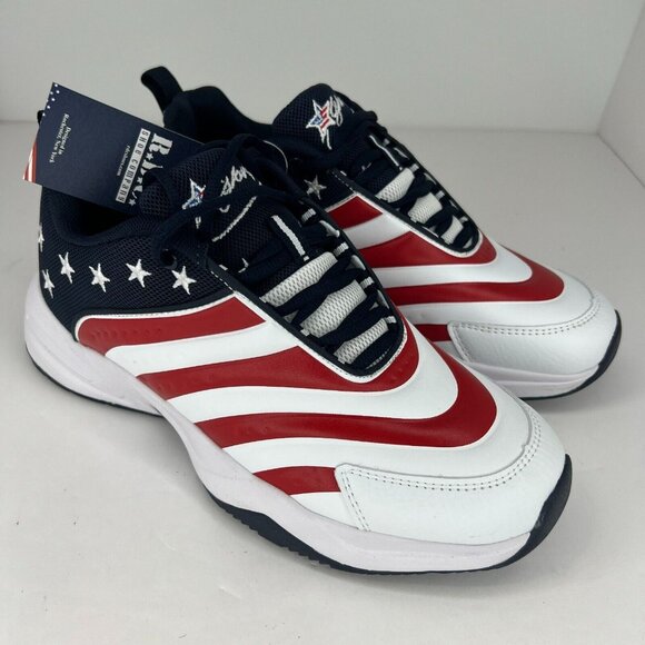 R.D.C Mens Multicolor Glory Patriotic Striped Low Top Lace Up Size 6 Sneakers - Picture 2 of 10